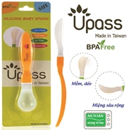 Thìa ăn dặm silicon siêu mềm Upass (vàng)(4m+)