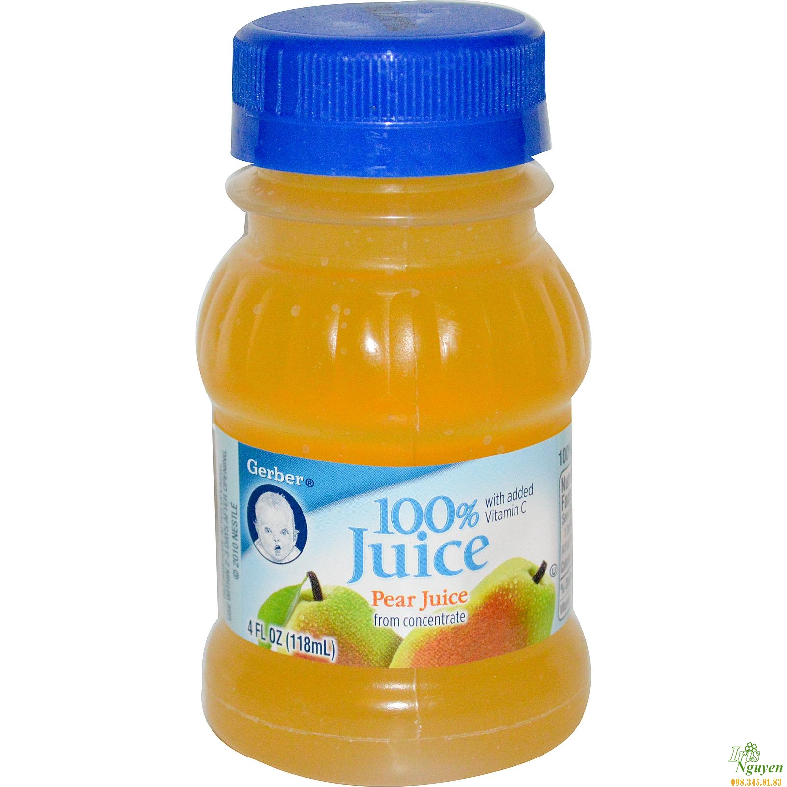 Nước hoa quả chống táo bón Gerber vị Lê