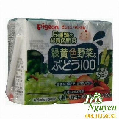 Nước hoa quả Pigeon vị nho và rau xanh