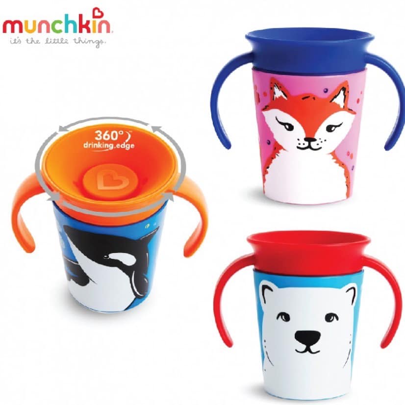 Review Cốc 360 độ Munchkin Deco chống đổ có tay cầm 177ml - Mẫu mới