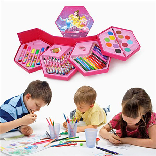 Hộp bút chì màu 4 tầng 46 món (Hello Kitty)