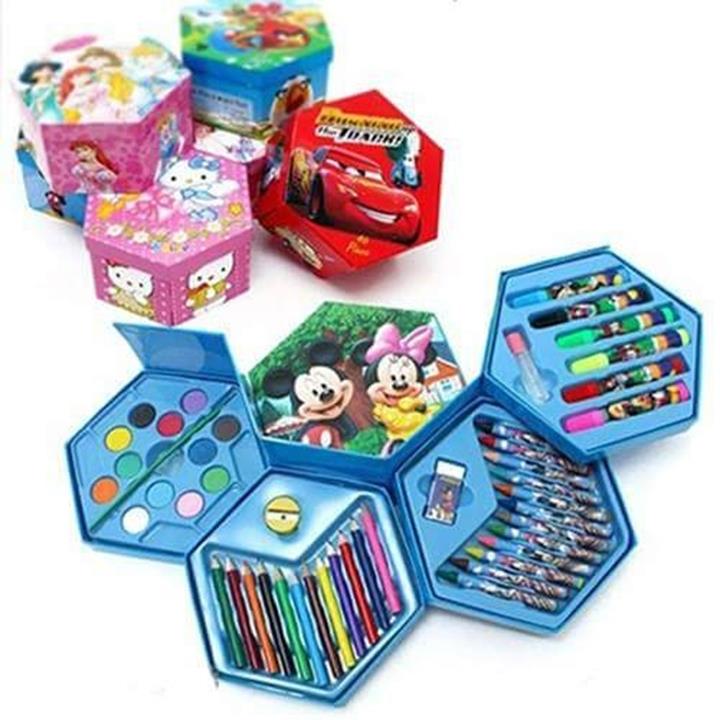 Hộp bút chì màu 4 tầng 46 món cho bé (mickey)