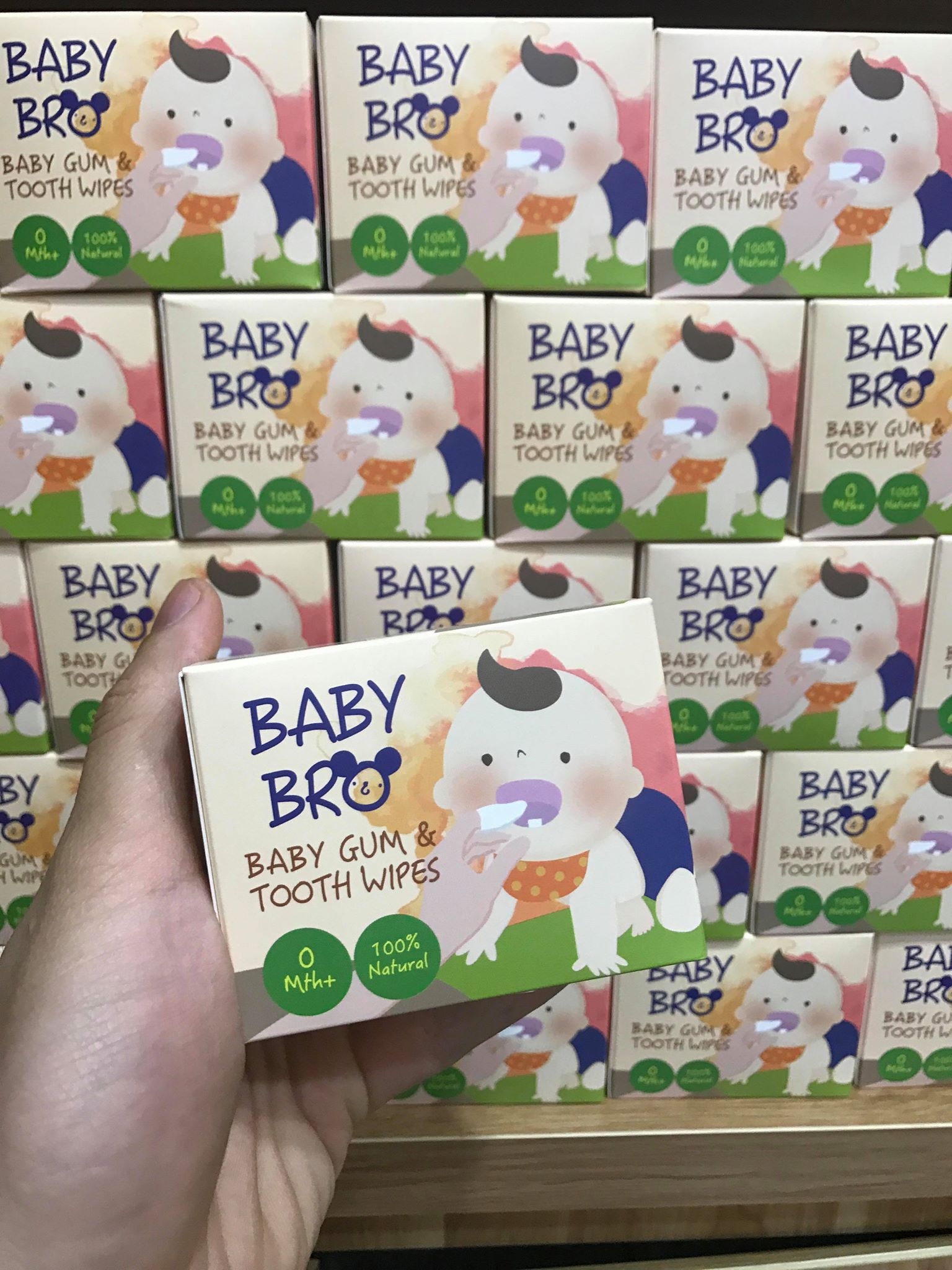 Gạc lau răng lợi Baby bro Hàn Quốc (25 miếng)