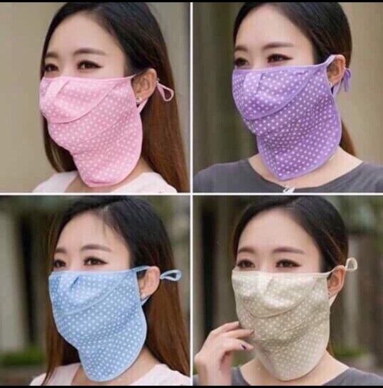 Khẩu trang cổ dài chống tia tử ngoại UV Wakasugi Nhật Bản
