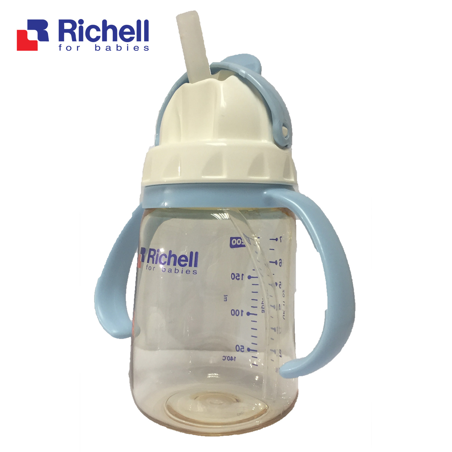 Bình ống hút PPSU Richell 200ml (xanh) RC99125