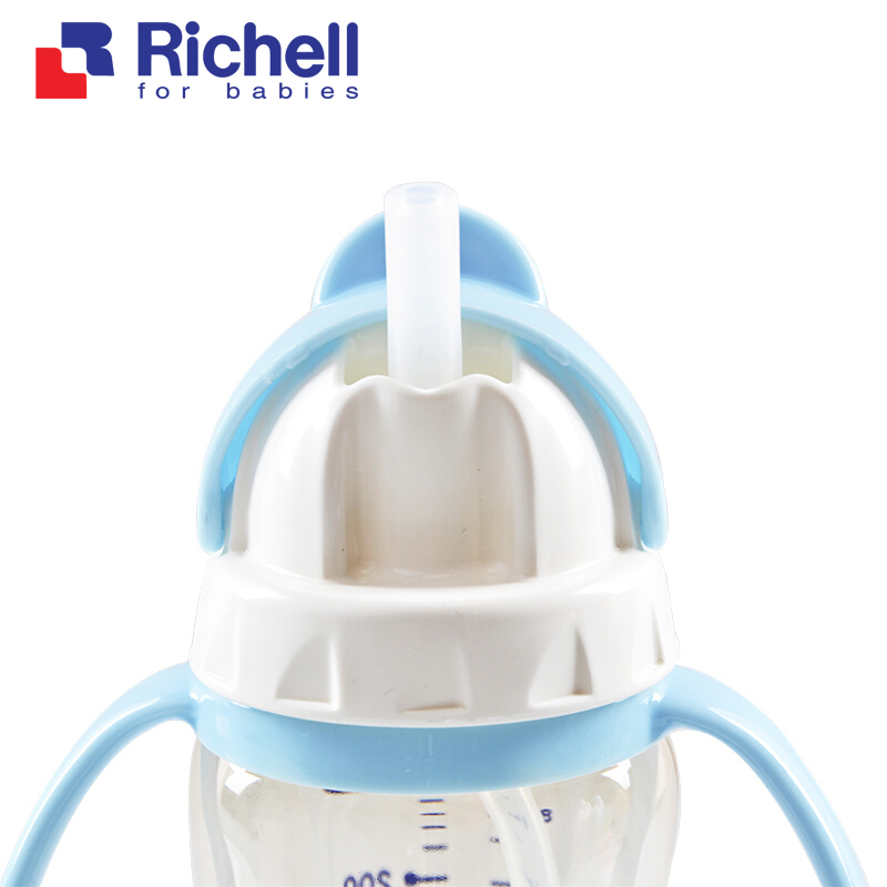 Bình ống hút PPSU Richell 260ml (xanh) RC99128
