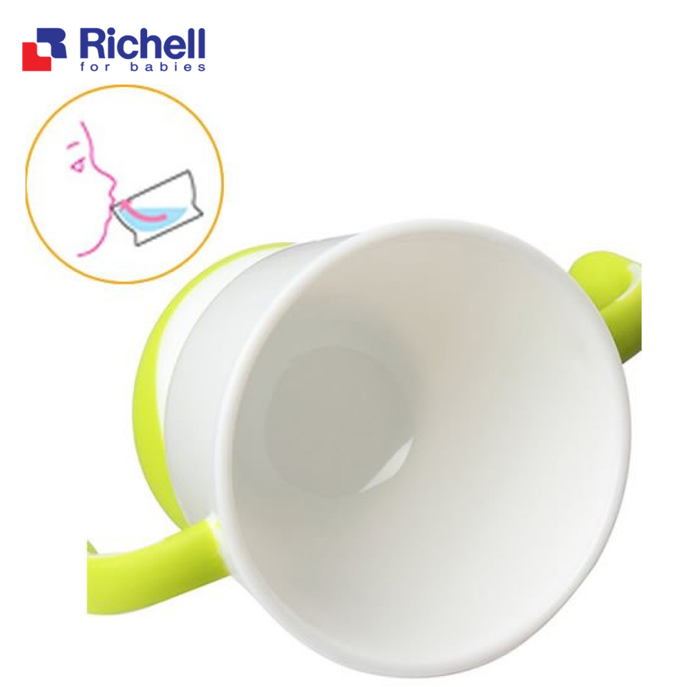 Cốc 2 tay cầm Richell (xanh) RC46590