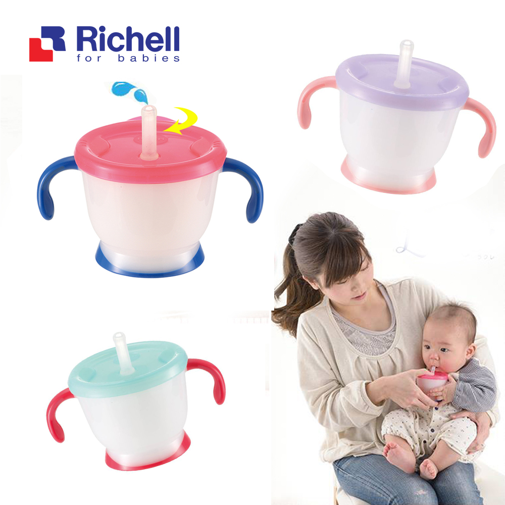 Cốc tập uống 3 giai đoạn Richell (hồng) RC41012 