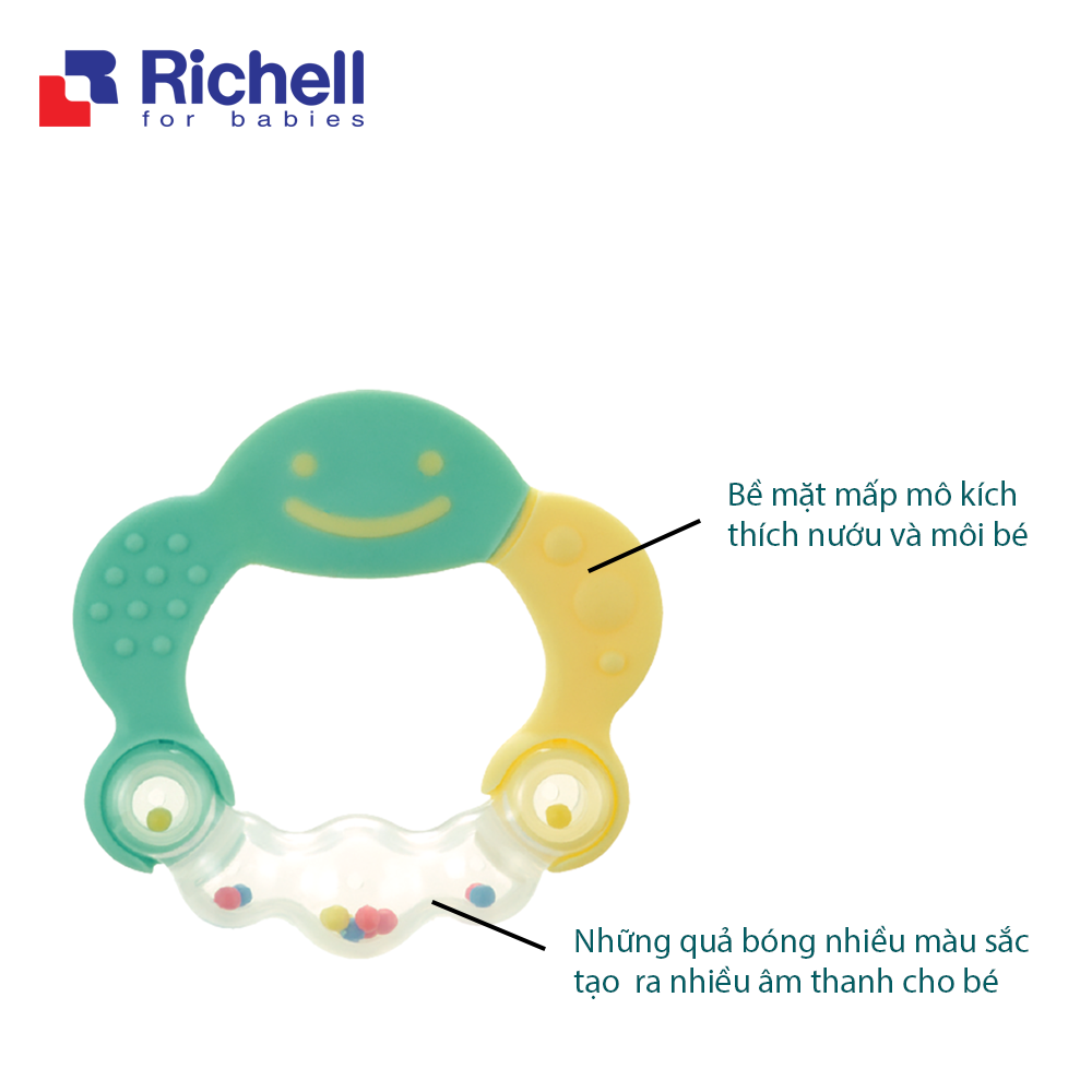 Xúc xắc gặm nướu mây xanh Richell RC42317