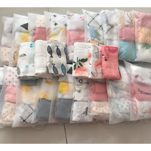 Sét 3 khăn sữa Muslin tree