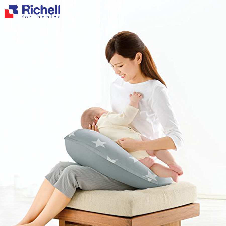 Gối cho con bú đa năng Richell (ghi)RC20952