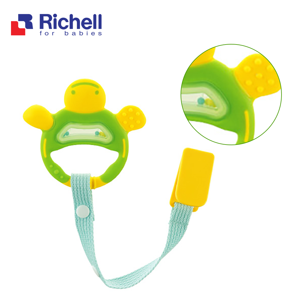 Gặm nướu xúc xắc tròn rùa xanh Richell RC50341