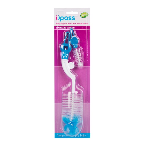 Bộ cọ bình sữa, núm ti quay 360 độ Upass