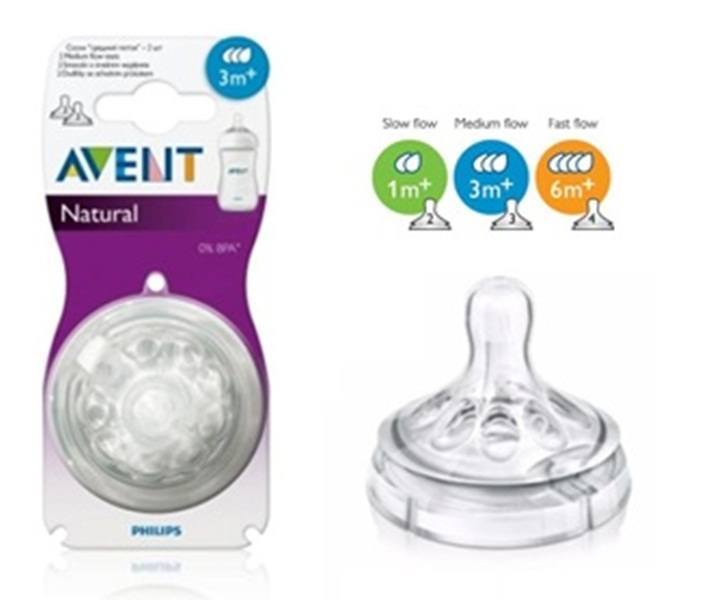 Ty thay bình Avent Natural (6m+) (Y Cắt) (2 chiếc) 