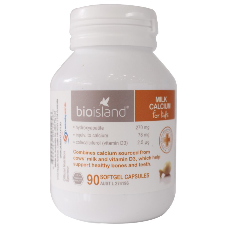 Canxi sữa Bioisland (90v) (1m+)