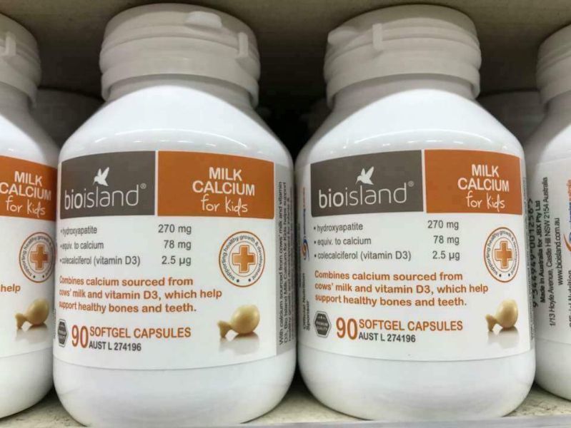 Canxi sữa Bioisland (90v) (1m+)