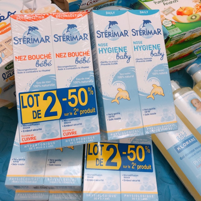 Xịt muối biển kháng viêm Sterimar (100ml) (3m+)