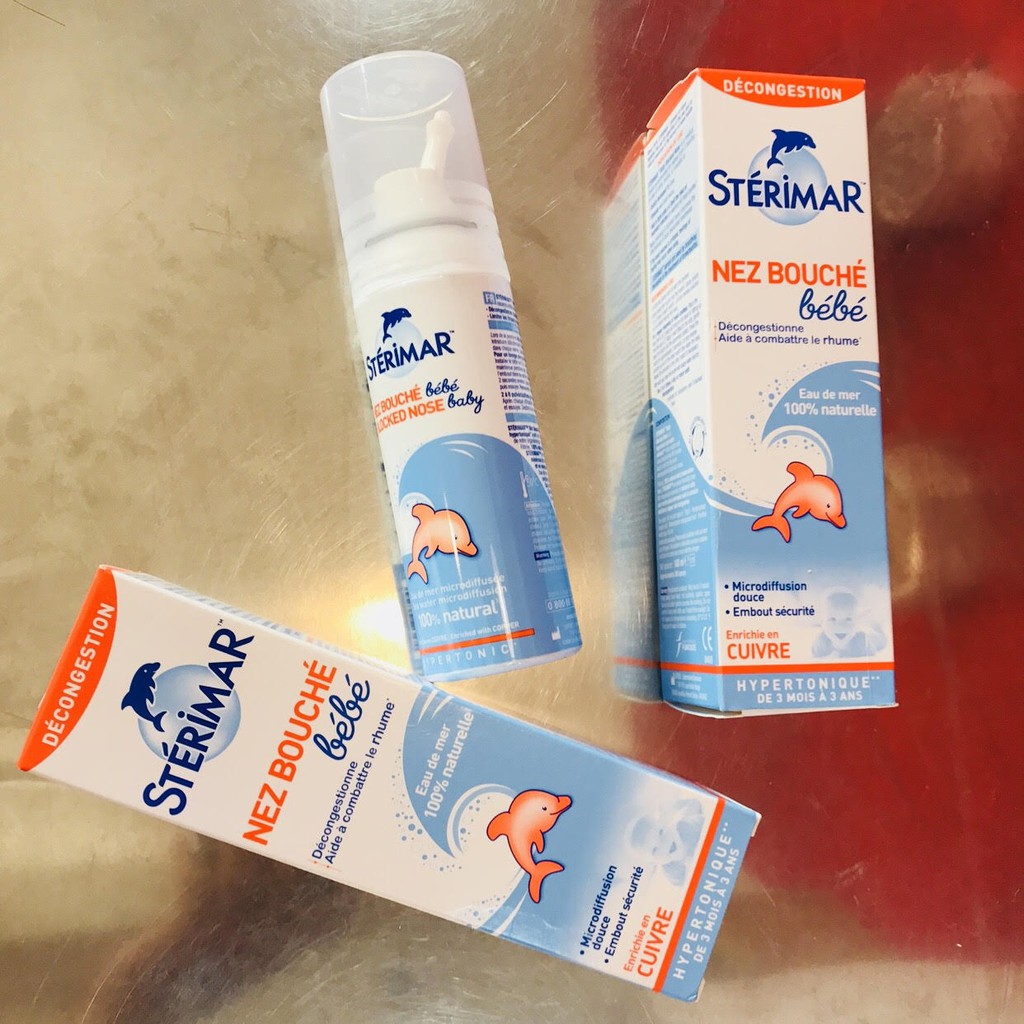 Xịt muối biển kháng viêm Sterimar (100ml) (3m+)
