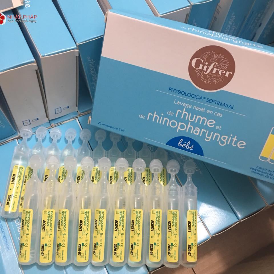 Nước muối sinh lý Gifrer Physiologica 20 ống