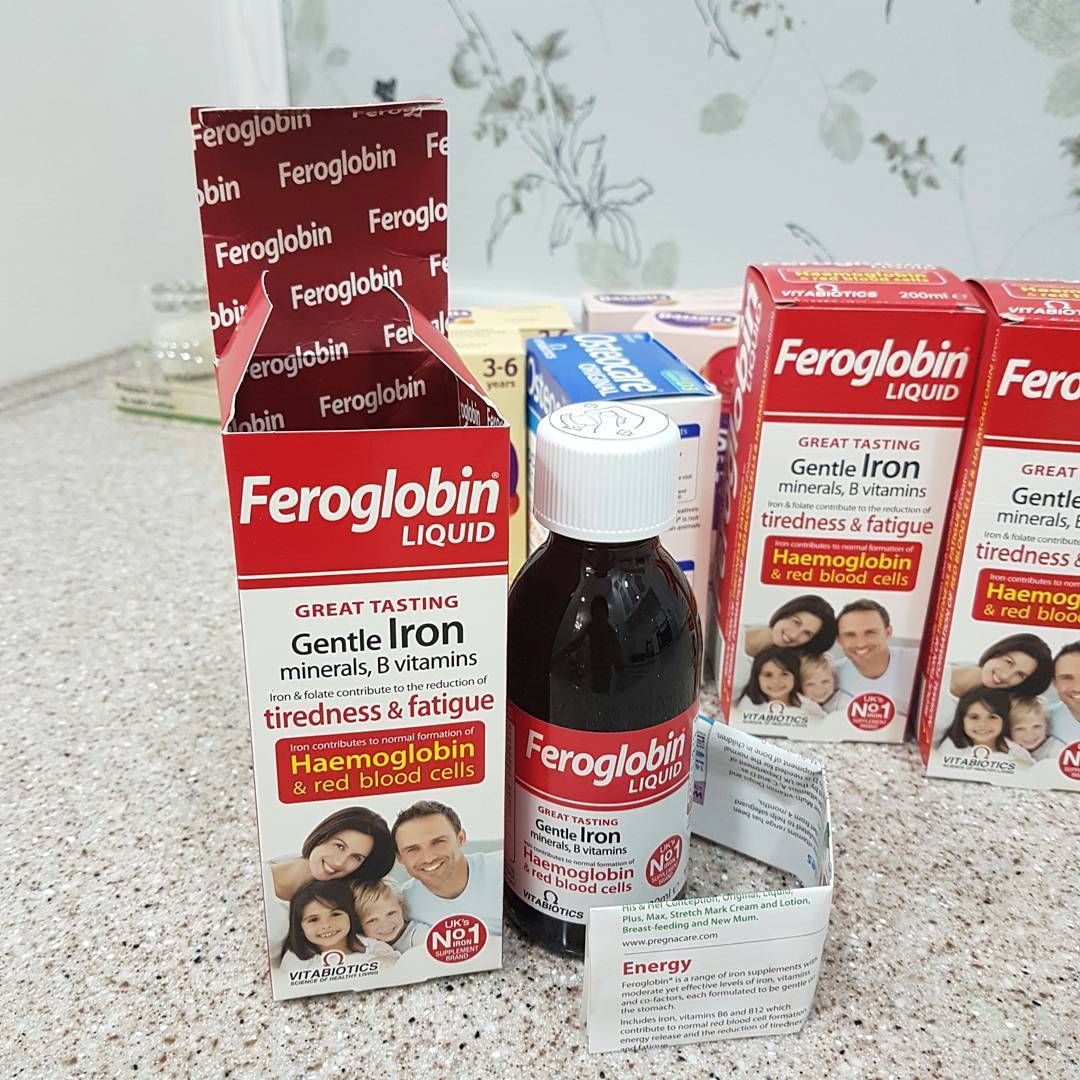 Siro bổ sung sắt Feroglobin Liquid 1Y+