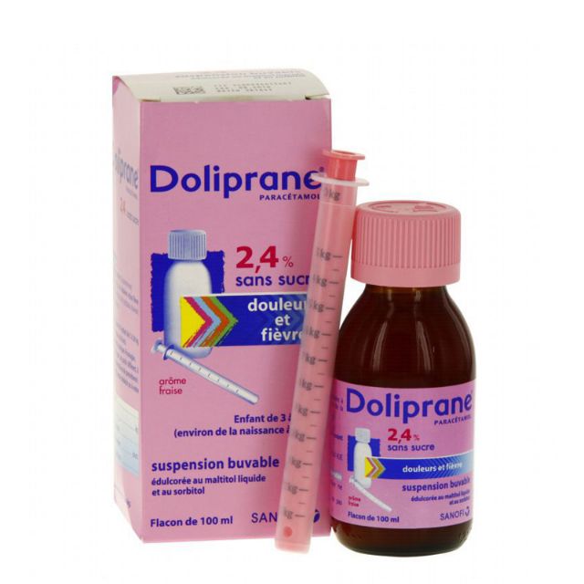 Thuốc hạ sốt, giảm đau Doliprane 2.4% 100ml