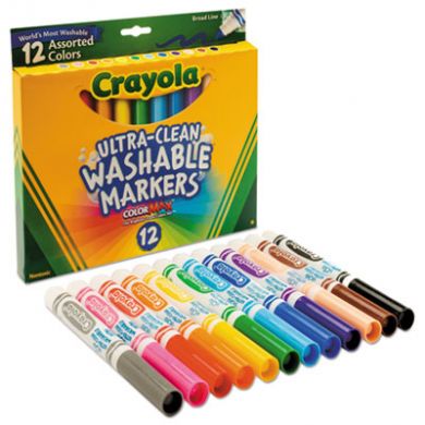 Bộ bút lông nét dày 12 màu cho bé Crayola