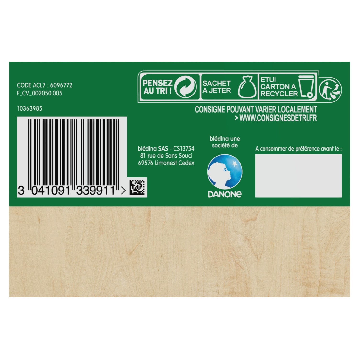 Bột Ngũ cốc Blédina vị cacao (400g) (6m)