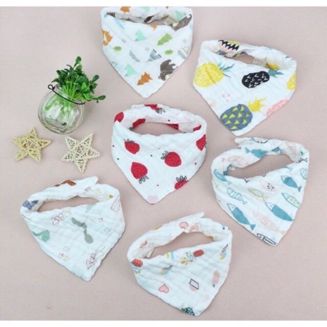 Khăn Tam Giác Sợi Tre Organic ( set 2 chiếc)