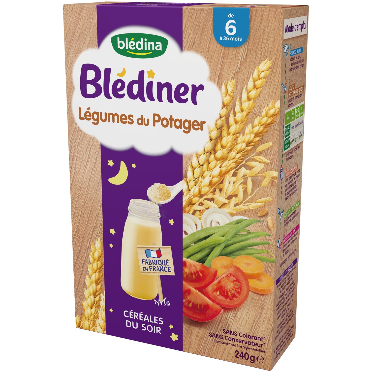 Bột lắc sữa Bledina vị gạo và rau củ (240g) (6m+)
