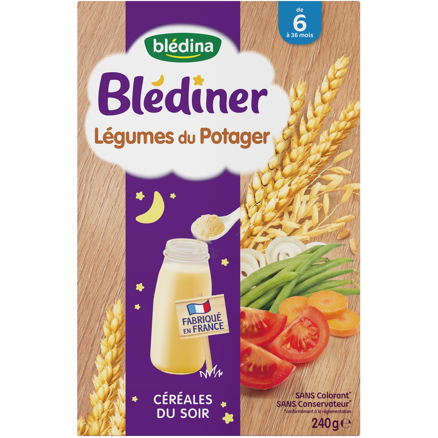 Bột lắc sữa Bledina vị gạo và rau củ (240g) (6m+)