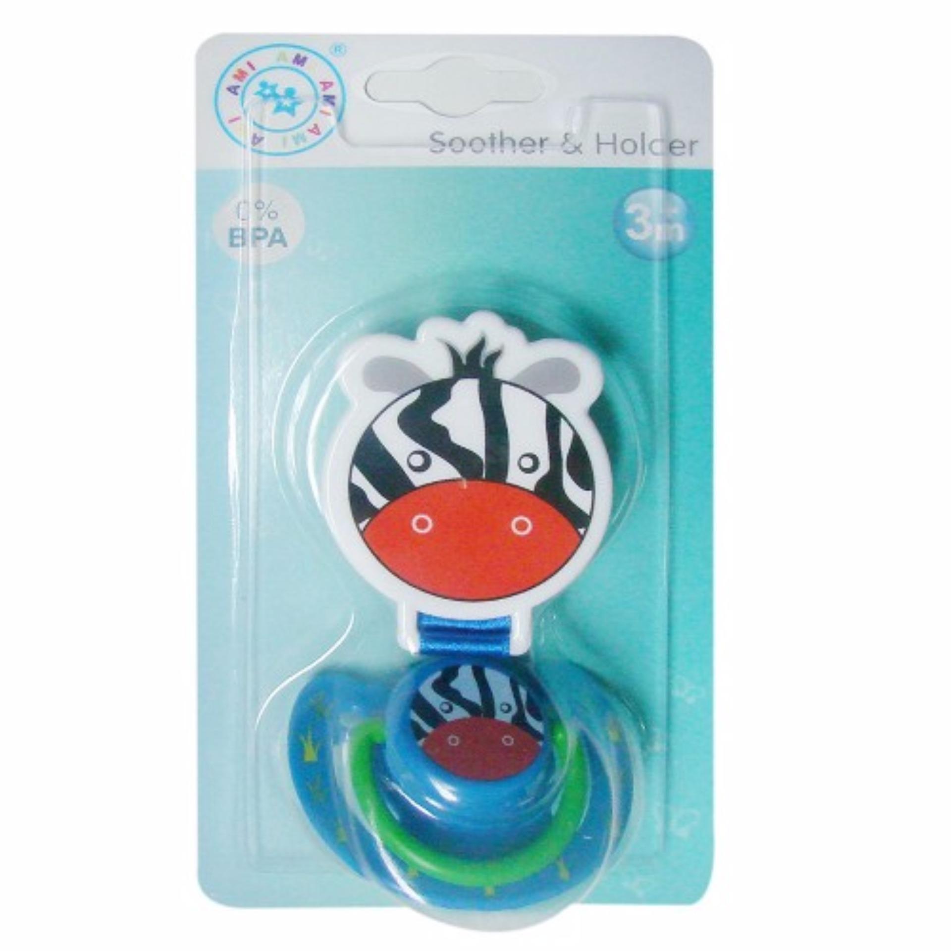 Núm vú giả silicone kèm dây đeo Ami - AM77102 (Bé Trai)