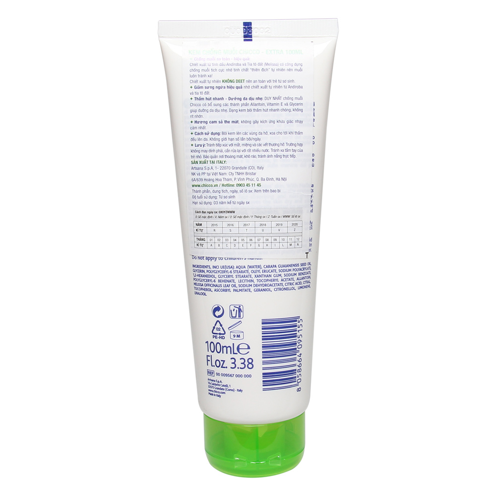Kem Chicco chống muỗi 100ml
