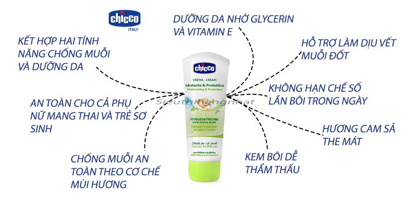 Kem Chicco chống muỗi 100ml