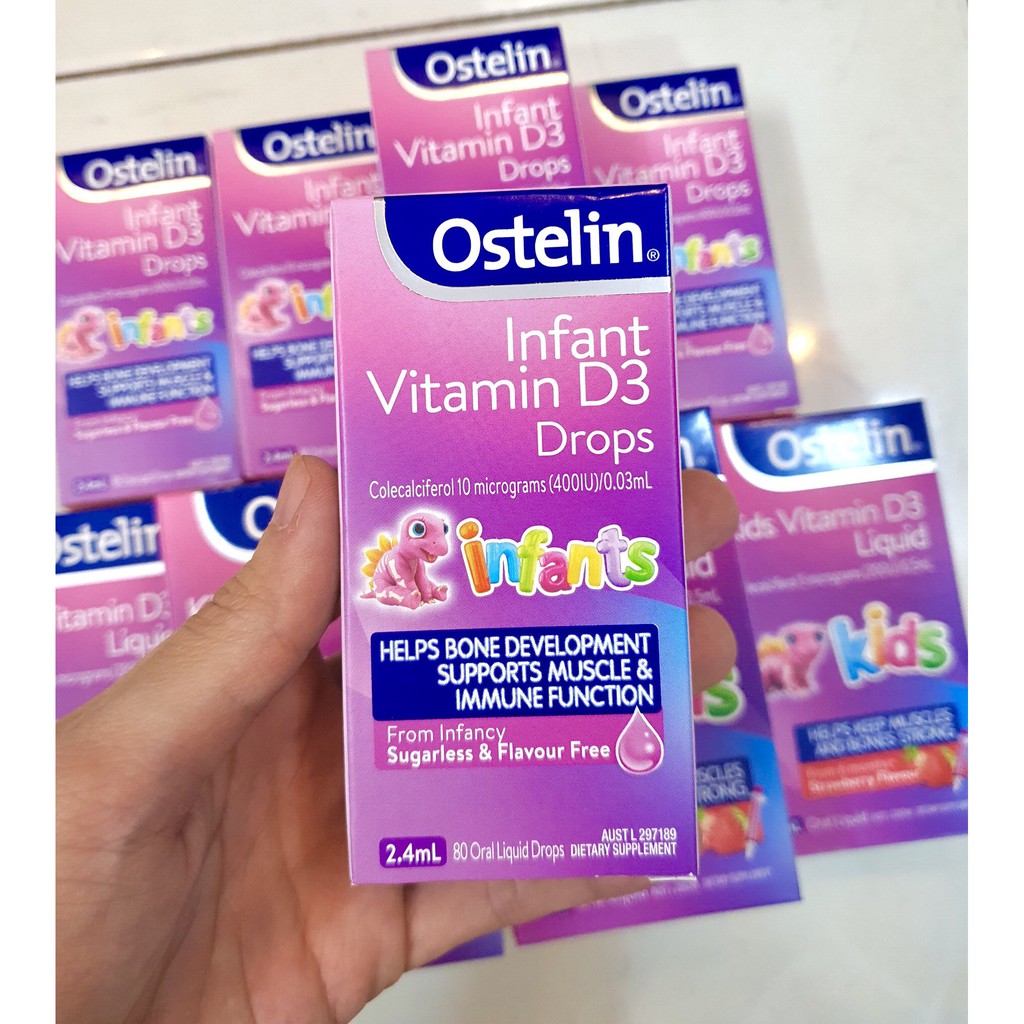 Ostelin Infant Vitamin D3 Drops 2.4ml dạng giọt (0-12 tuổi)