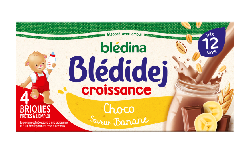 Sữa ngũ cốc Bledina 12M+ (Choco,Chuối)(250mlx4)