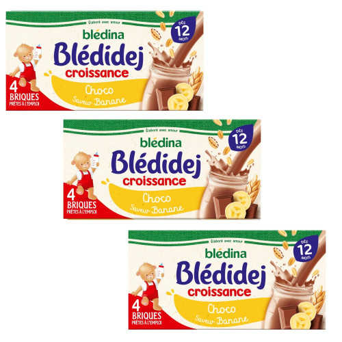 Sữa ngũ cốc Bledina 12M+ (Choco,Chuối)(250mlx4)