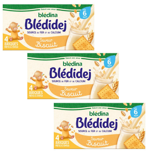 Sữa tươi ngũ cốc Blédina 6m+ (Bích qui) (250mlx4)