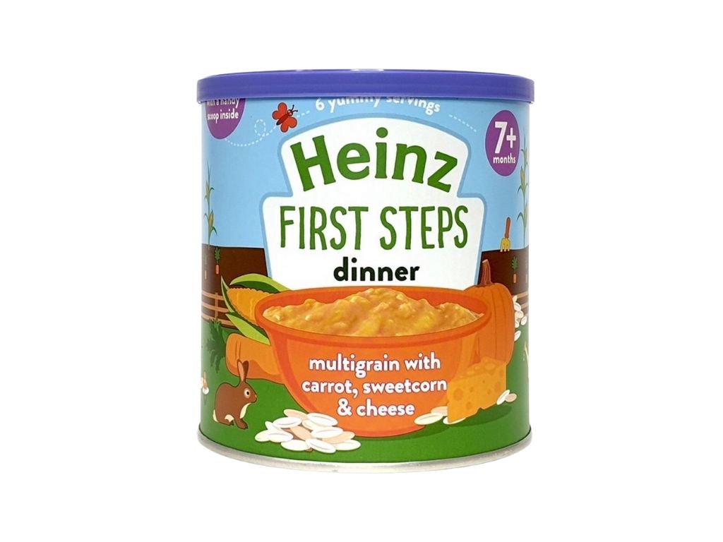 Bột Ăn Dặm Ngũ Cốc, Cà Rốt, Phomai, Bắp Ngọt Heinz 200g (7m+)