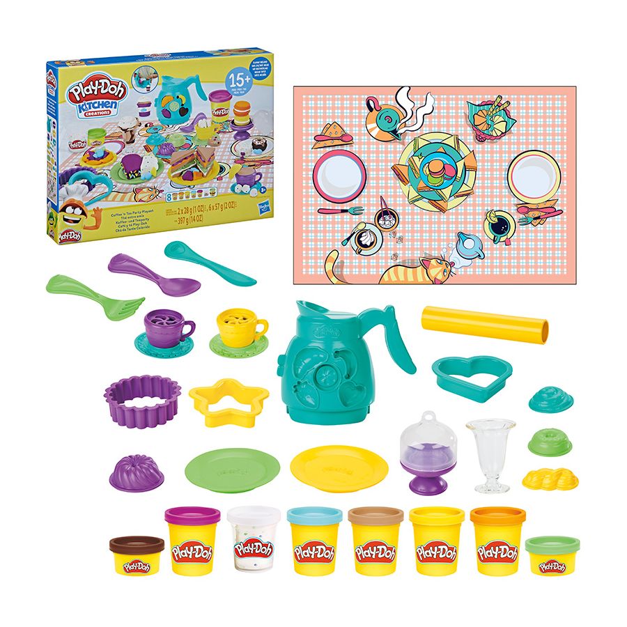 Bộ Khuôn Đất Nặn Cà Phê và Tiệc Trà Playdoh 3Y+