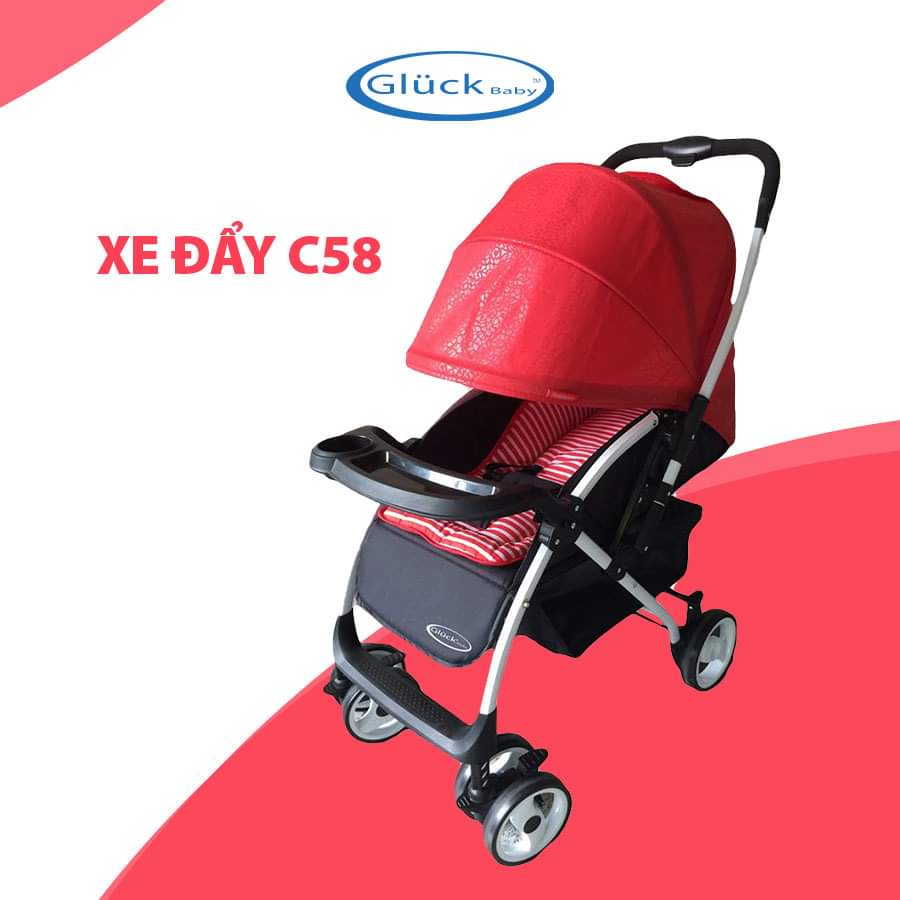 Xe đẩy Gluck C58 (0-6y) (Màu Đỏ)