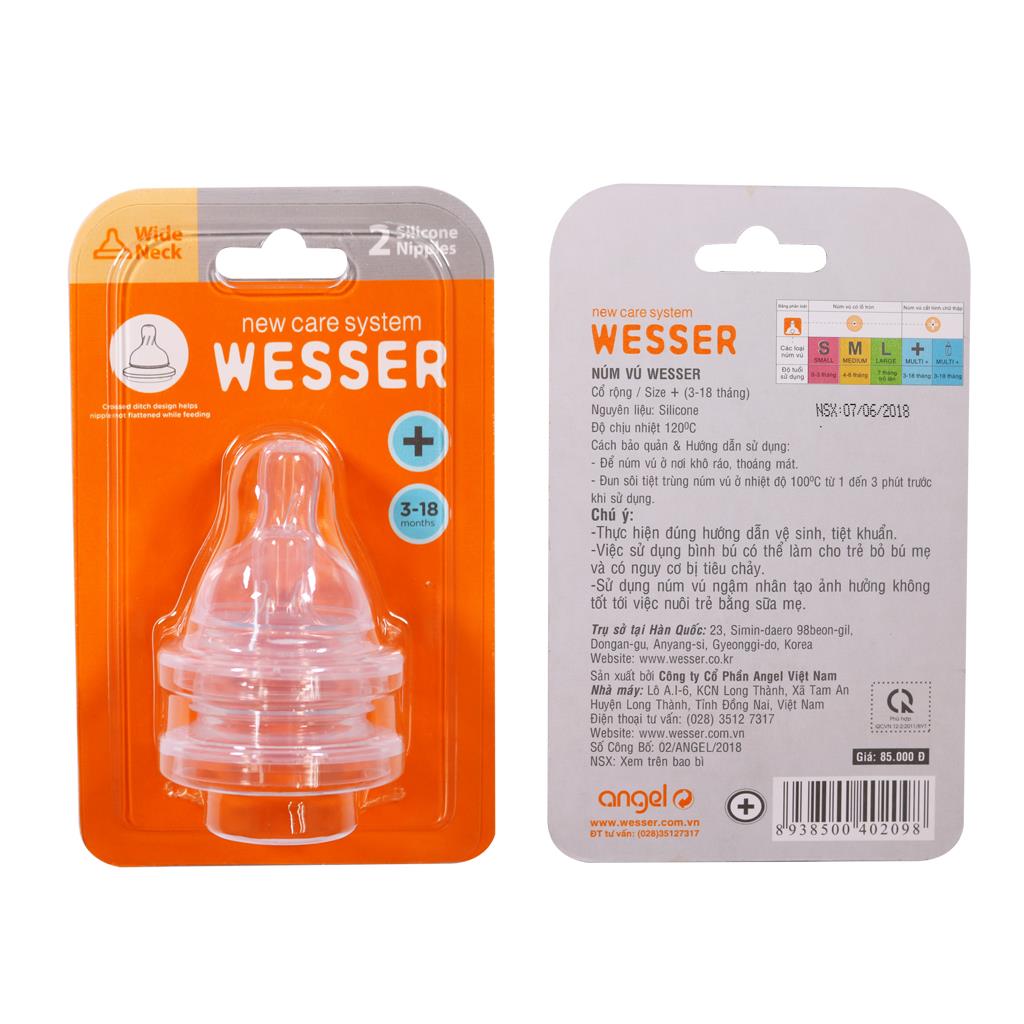 Núm ty Wesser cổ rộng size + (3m-18m)