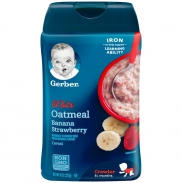 Bột ăn dặm Gerber yến mạch, chuối, dâu (8m+) (227g)