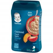 Bột ăn dặm Gerber yến mạch, đào, táo (6m+) (227g)