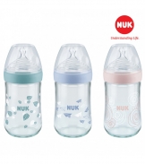 Bình sữa NUK thủy tinh Nature Sense 240ml(Silicone )