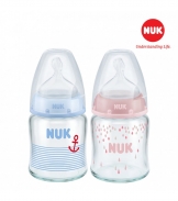 Bình sữa NUK thủy tinh 120ml ( Silicone)
