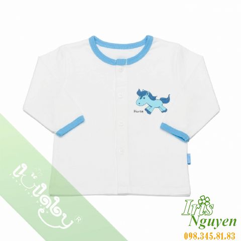 Áo Lullaby cài giữa TD trắng 12M