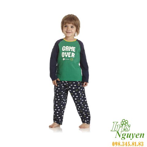 Bộ thun xanh Mother Care bé trai 5 tuổi
