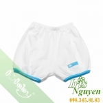 Quần đùi bo ống trắng viền xanh Lullaby
