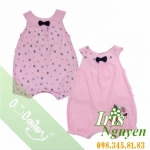 Set liền quần cộc bé gái Lullaby hồng