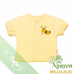 Áo cài giữa tay ngắn vàng Lullaby